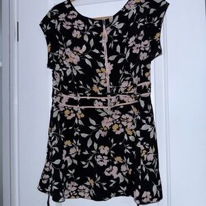 Motherhood Black Floral Jacket with Pink Accents